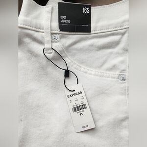 Express White Bootcut Jeans